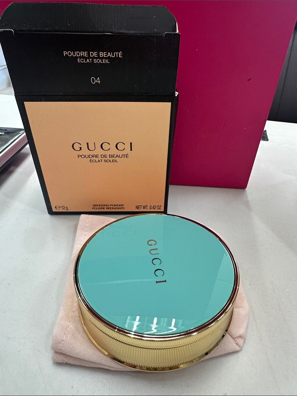 Gucci Poudre de Beauté Compact Powder - Turquoise & Gold